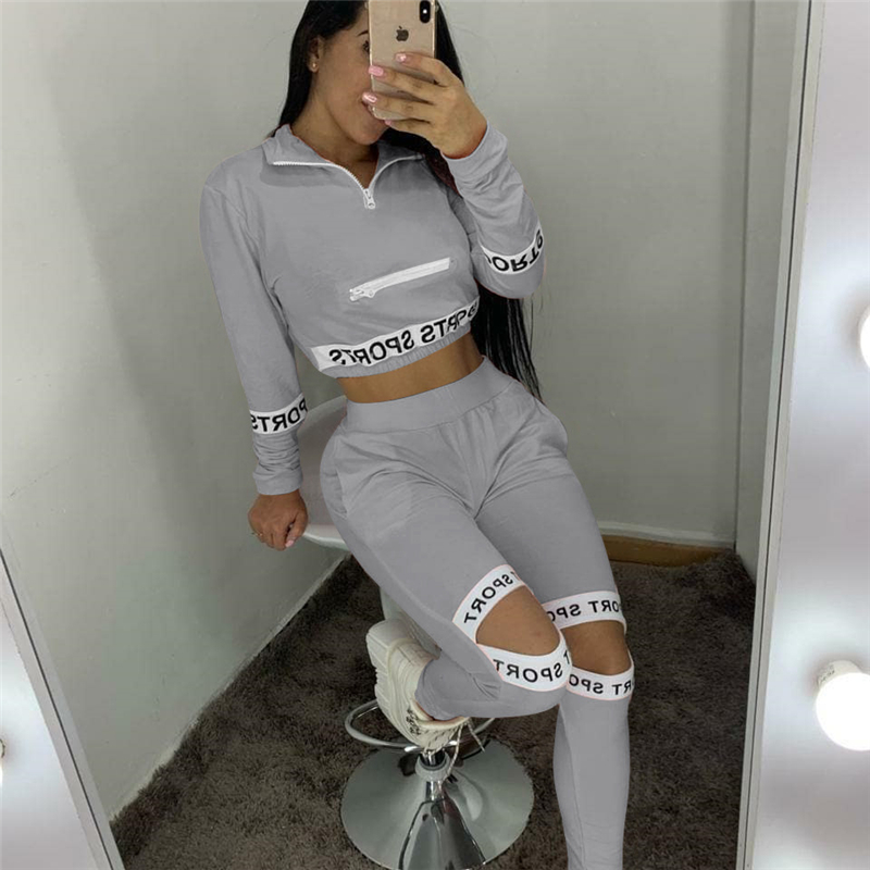 sweat crop top set