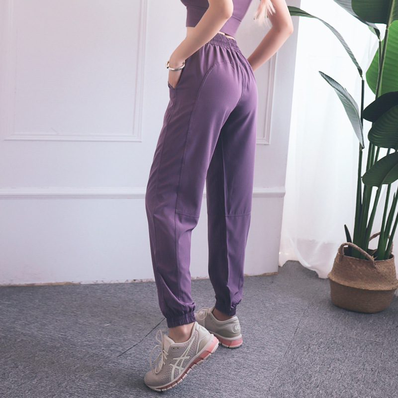 

Harem Pants Women Fitness Loose Comfy Jogger Pants Running Workout Sport Legging Breathable Gymwear Elastic Waist Trousers, Adck1207 pink