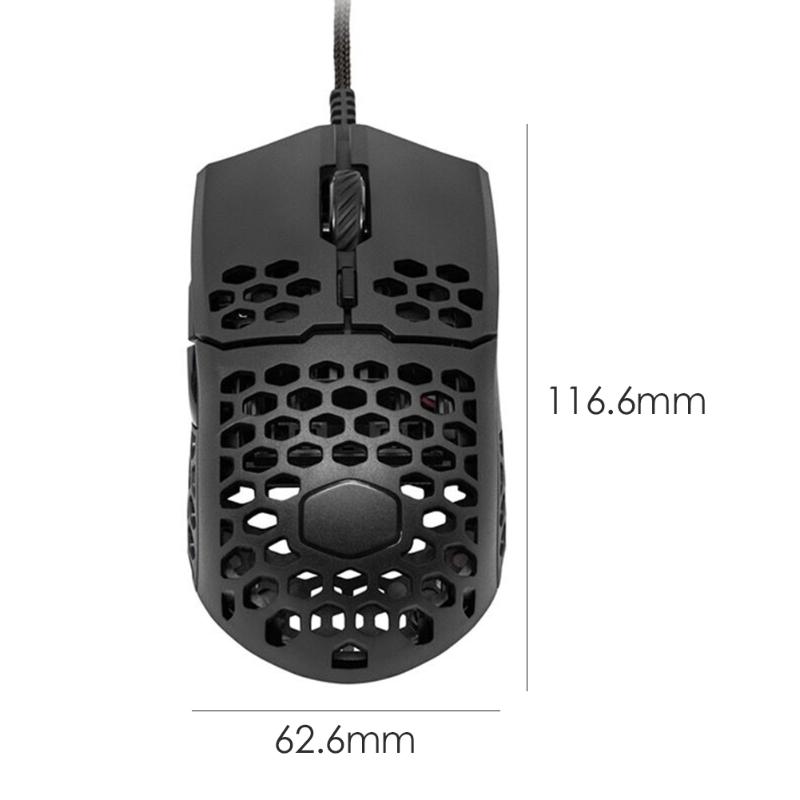 

ALLOYSEED MM710 53G Gaming Mouse Pixart PMW 3389 16000 DPI Optical Sensor Lightweight Honeycomb Shell Weave Cable White