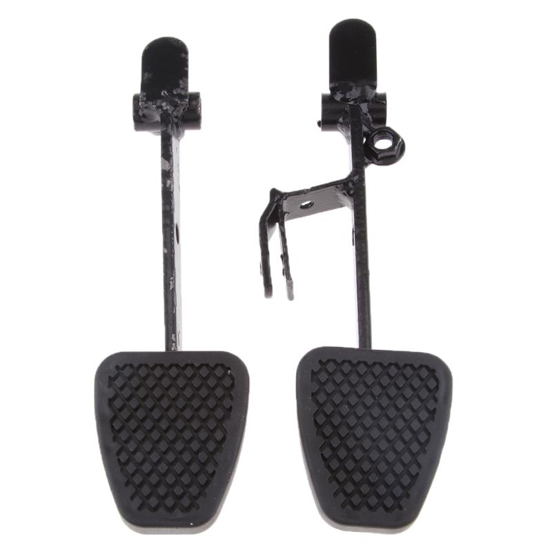 

2 Pcs Brake & Throttle Pedals Brake Accelerator Fuel ATV Pedal For Go Kart UTV ATV Quad Non-slip Foot Rest Throttle Pedal