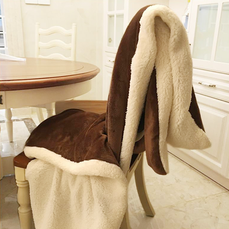 

New Autumn Winter Wool Blanket Ferret Cashmere Blanket Warm Blankets Fleece Plaid Super Warm Soft Throw On Sofa Bed