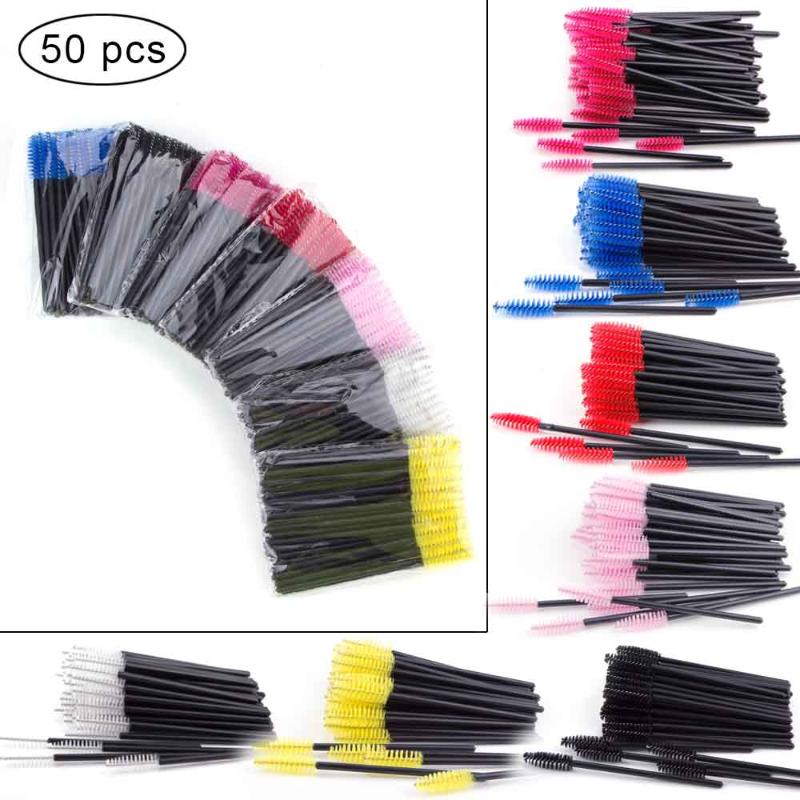 

50pcs/lot Disposable Eyelash Extension Brush Mascara Comb Wands Eye Lashes Accessories Applicator Spoolers Famale Makeup Tools
