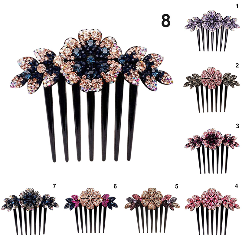 

Crystal Decor Hair Side Comb Rhinestone Headwear Hair Accessories for Women d88