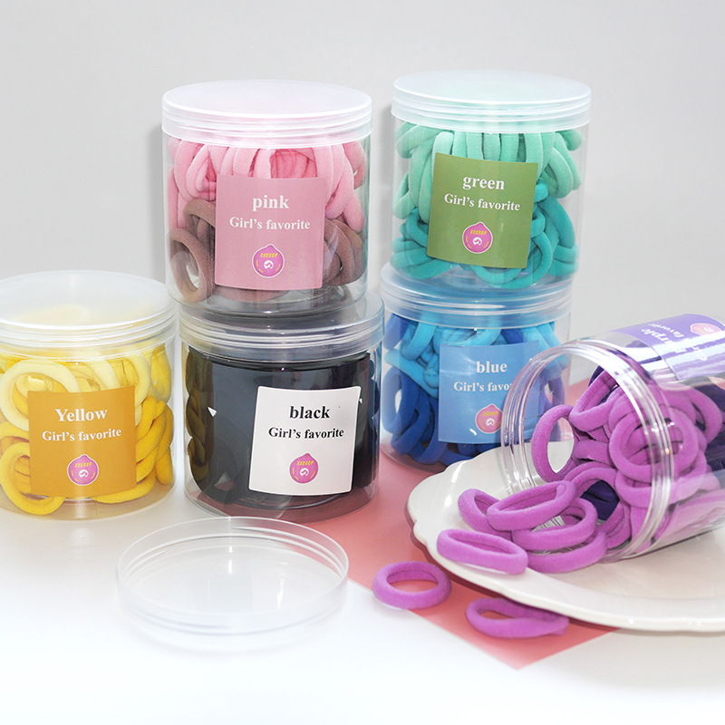 

Forest Small House Celebrity Style Hair Band 50 Packaged in the Shape of Bars GIRL'S Versatile Candy-Colored Towel Ring Ultra-st
