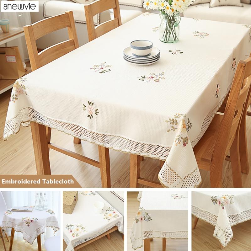 

Embroidery Table Runner Flag Cloth Cover Floral Tablecloths Table Cover Printed Dining Tablecloth Cloth Home Decoration, 5pcs magic buckle