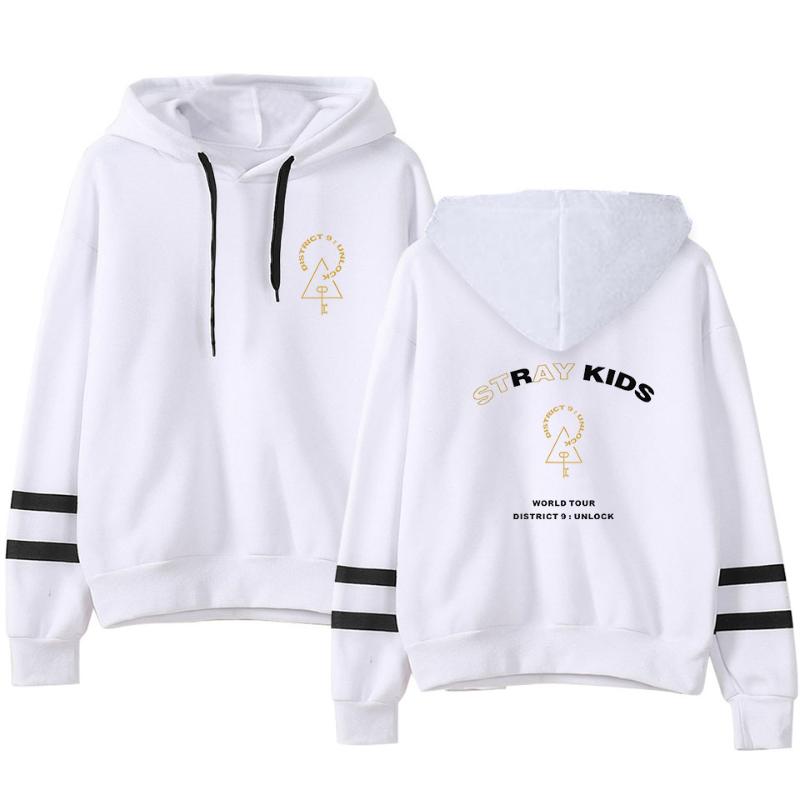 

stray kids latest style fashion bagless hooded sweatshirt Harajuku stray kids men's bagless hoodie men's white hooded sweatshirt, As shown