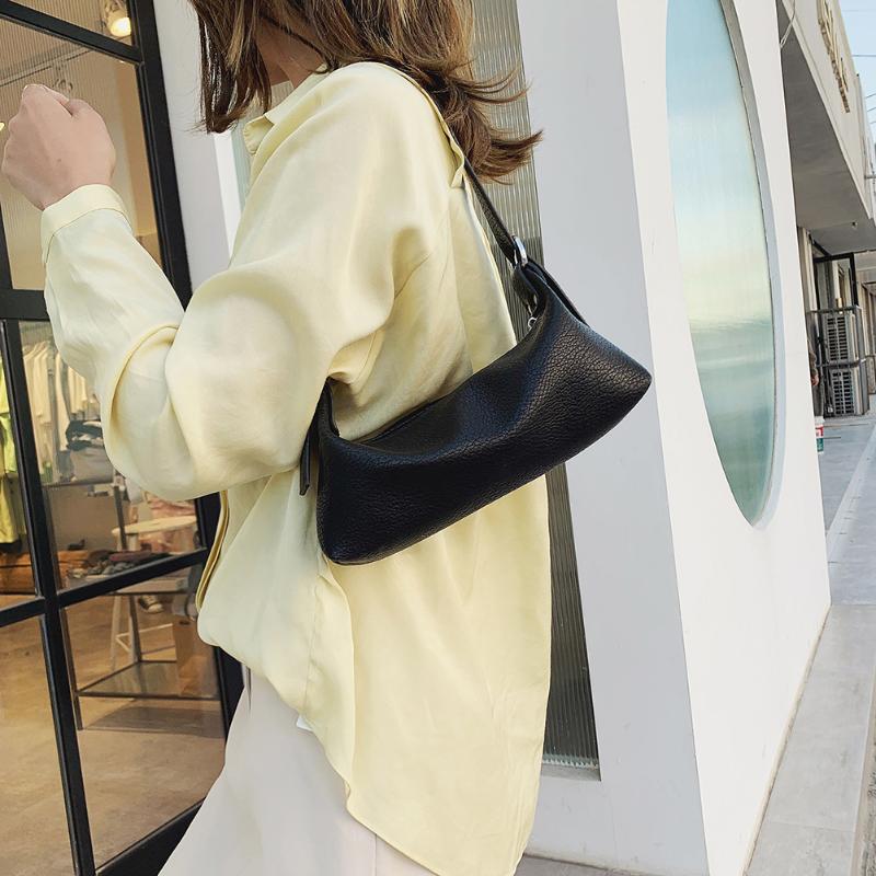 

Elegant Women PU Leather Hobo Shoulder Bags Casual Zipper Armpit Sling Handbags Youth Ladies Small Square Bag, Brown