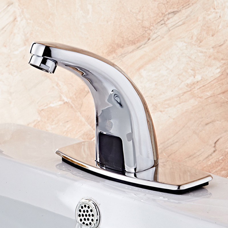 

Automatic chrome Infrared sensor mixer tap,Smart induction sensor brass faucet,bathroom basin touchless mixer,J19427
