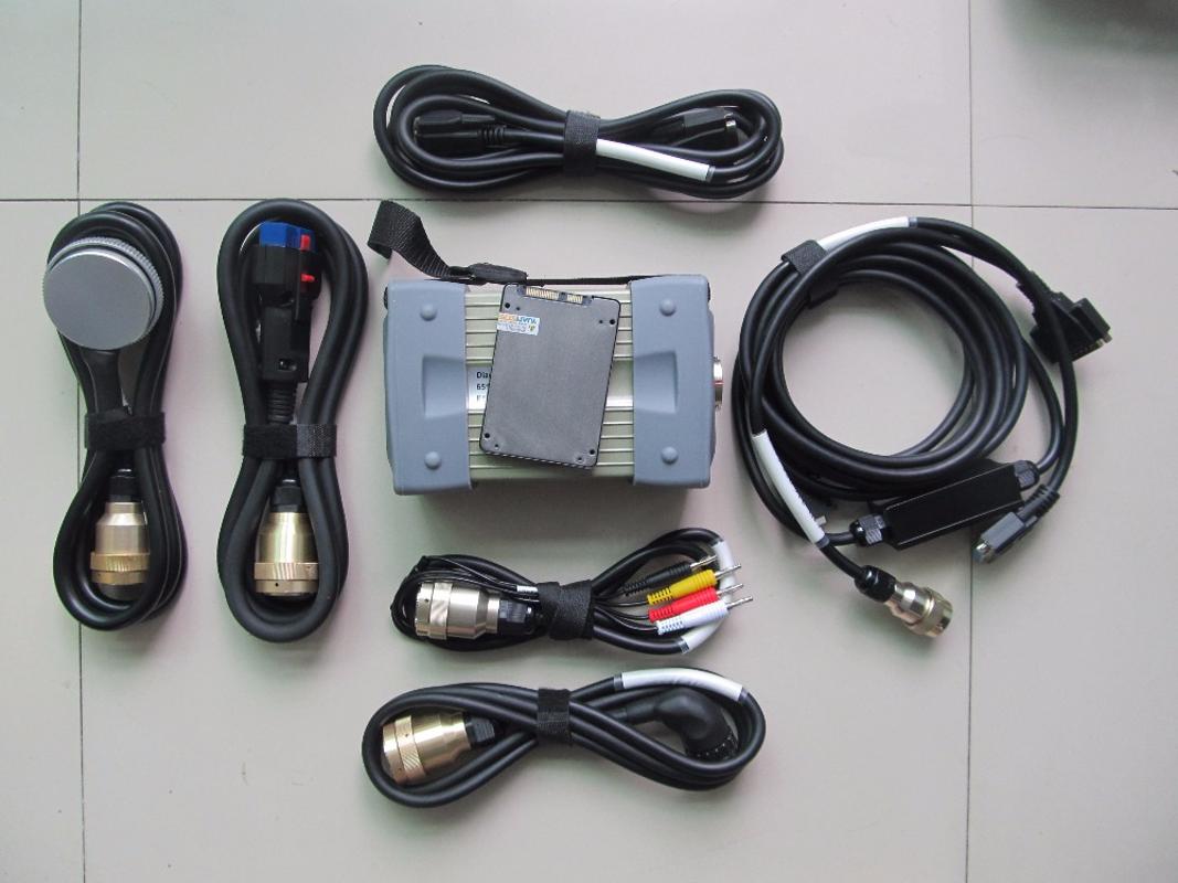 

mb star c3 red with software ssd super speed with 7 cables full set diagnosis for cars and trucks 12v 24v