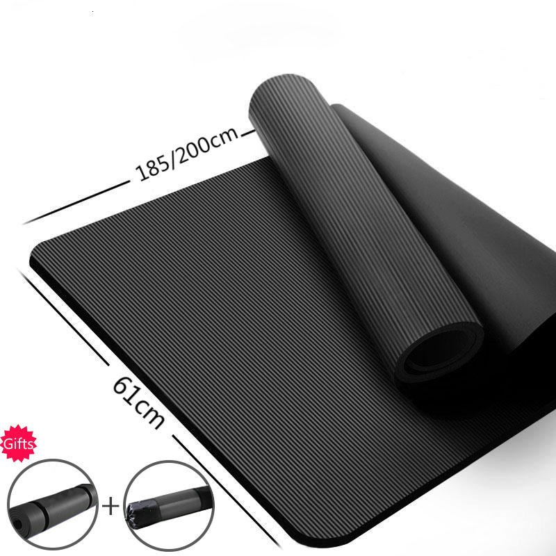 

185/200CM Enlarged Fitness Mat Yoga Mat Men Gym Exercise Esterilla Yoga Tapete Pad Lengthen Non-slip For Beginner With Bag, Red