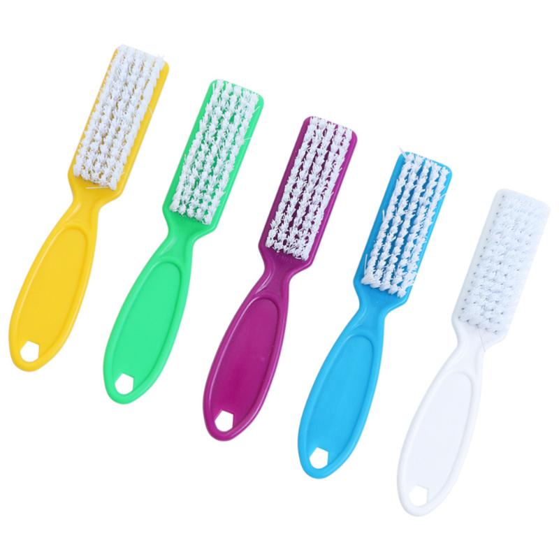 

10pcs Nail Brushes Plastic Durable Portable Long Handle Fingernail Brush Dust Brush Cleaning