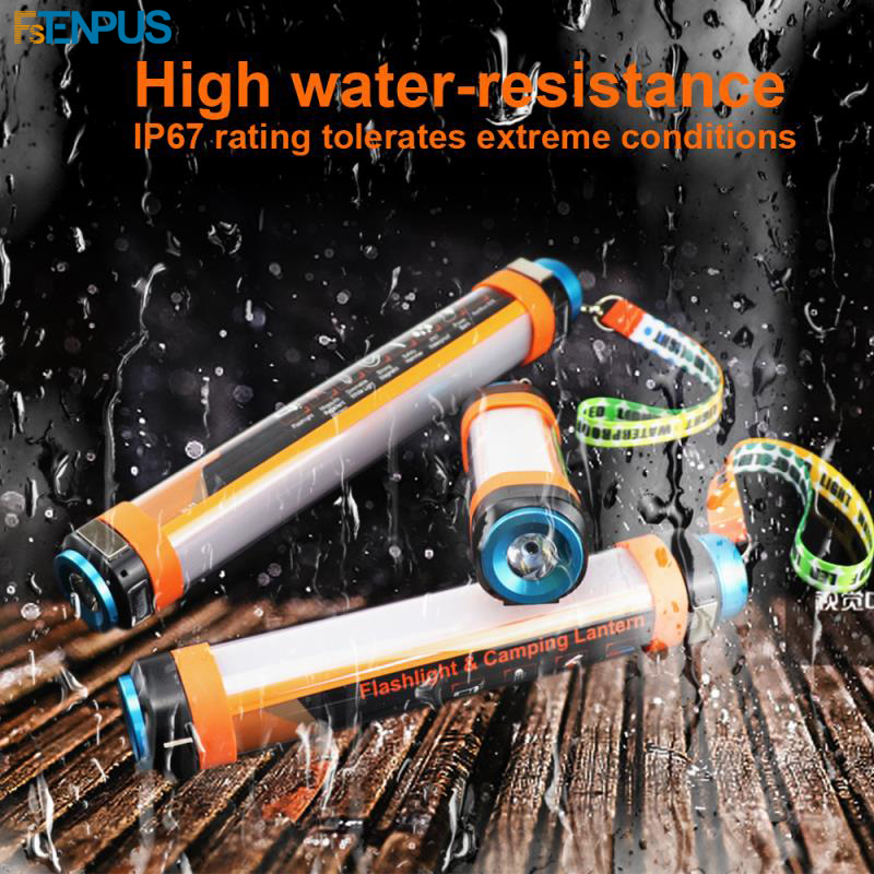 

IP67 Waterproof Camping Light Tent Light Magnetic Portable Lantern Rechargeable Hiking Camping lamp