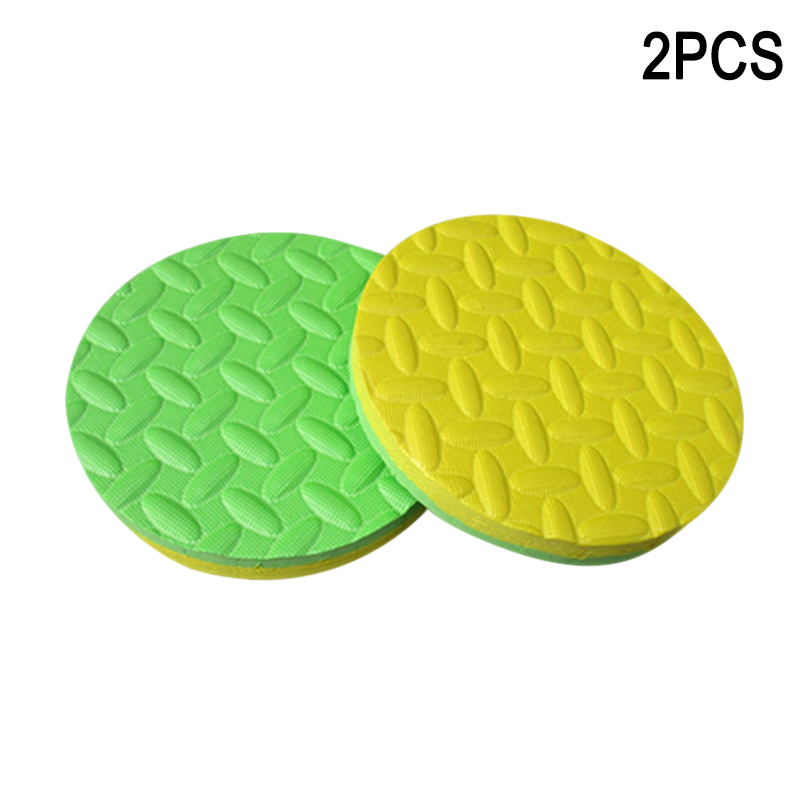 

2 Pcs Round Yoga Knee Pad Cushion Wrist Elbow Mat Portable for Workout Training THJ99, Green