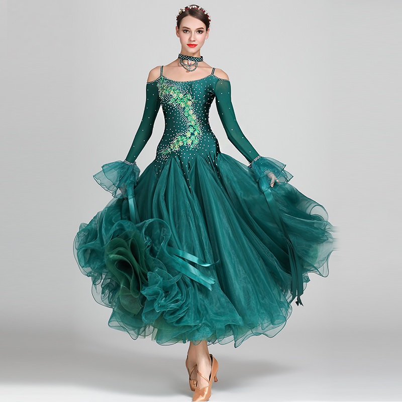 

ballroom dance dresses fringe ballroom dance Competition dress standard dress waltz foxtrot rumba costumes, Blue