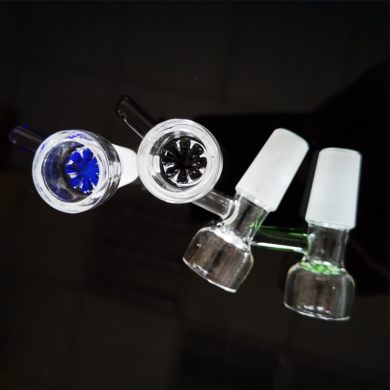 

Smoking 14mm male glass bowl With flower Snowflake Filter bowls For Water Bongs