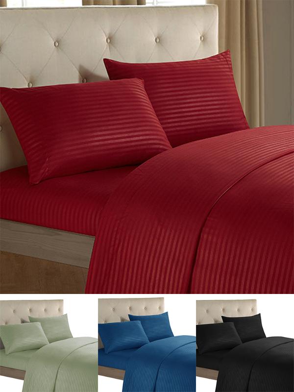 

Luxurious Stripe Bedding Set Queen King Bed Linens Mattress Protector Cover Bed Cover Sheet With Elastic Home Linens Set, 01