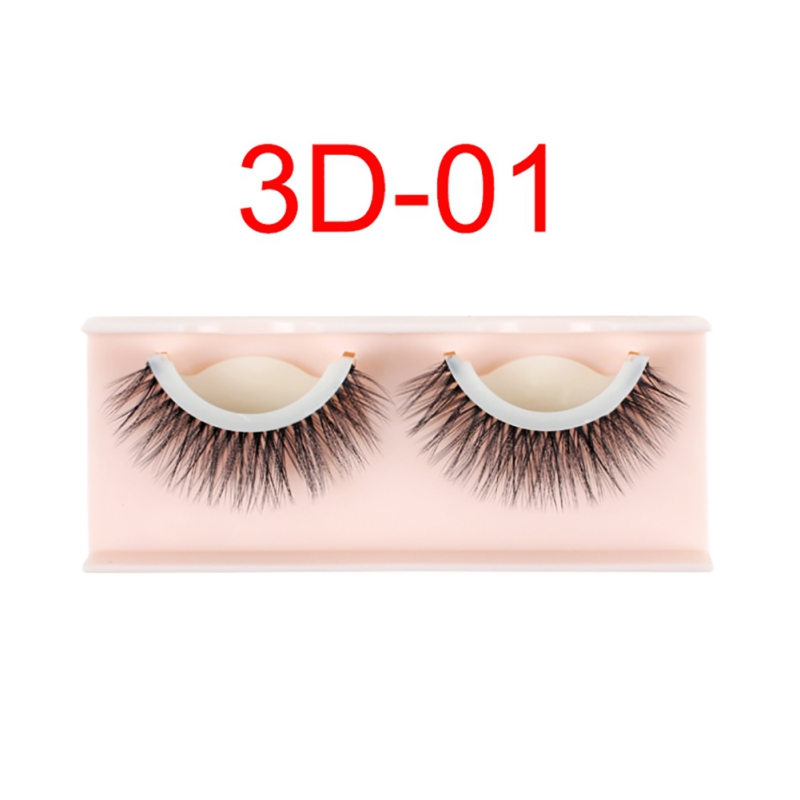 

3D Handmade Slender False Lashes Self-Sticking Glue Free Dense Fake Eyelashes Mink Hair False Eyelashes Dropshipping