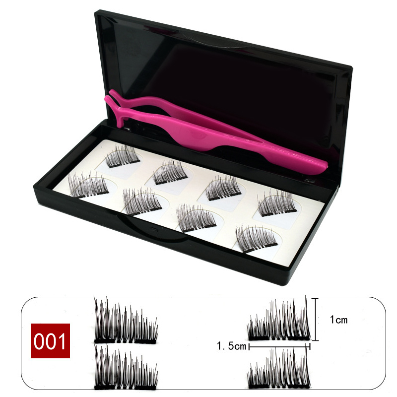 

8 Pcs Dual Magnetic Fake Eyelashes Ultra Thin And Reusable Magnetic Eyelashes LDO99