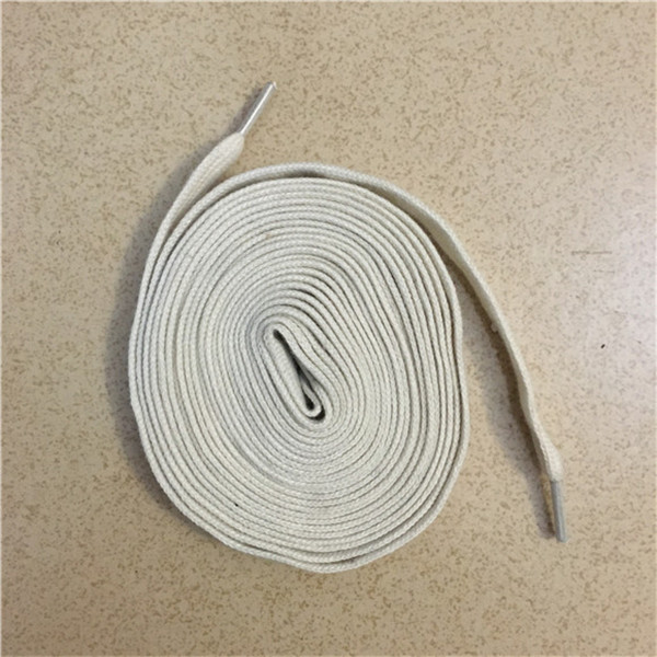 

100% About 2M cotton shoelaces Real picture home shoes parts milk white/black/army green color