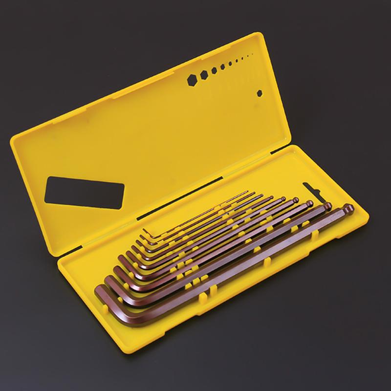 

hexagon wrench set Double end inner S2 Alloy Steel 1.5-10MM 9pcs Spanner Tool