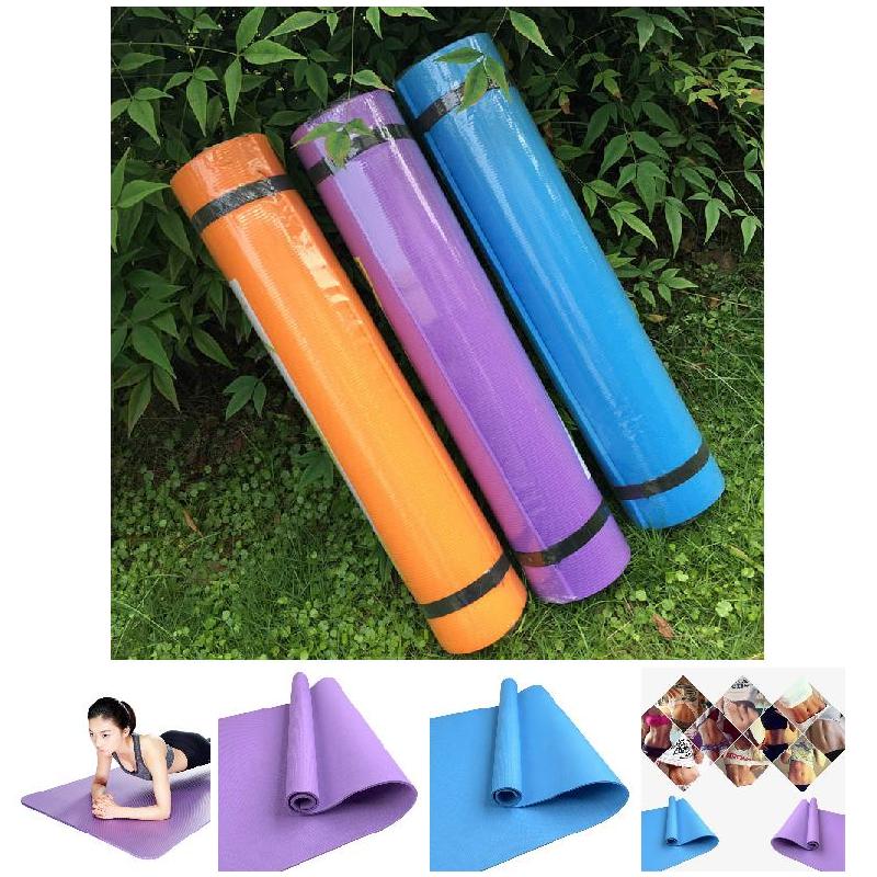 

High Quality Sport Fitness Yoga Mat EVA 6mm Thick Foldable Non-slip Exercise Pad Non-skid Floor Play Pilates Mats For Home/Gym D, Blue