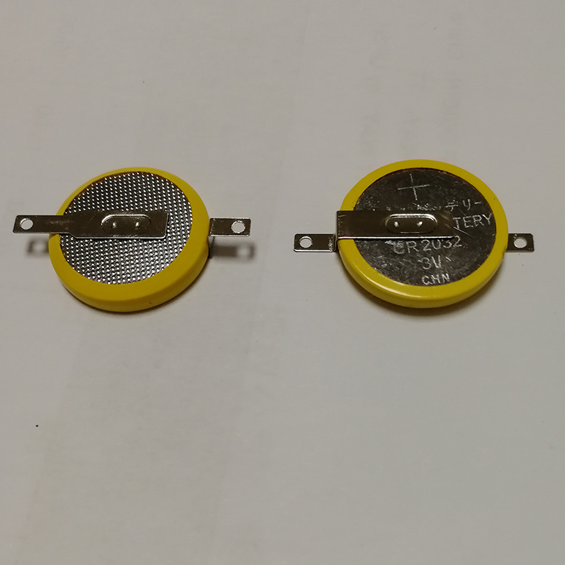 

300pcs/lot Tabbed CR2032 Button Battery with pins for PCB game players