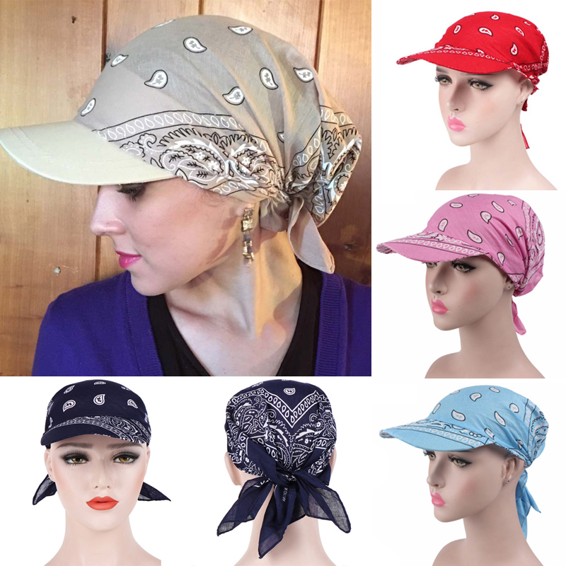 

Wide Brim Hats Women Printed Hat Cotton Turban Sunhat Square Head Scarf Towel Baseball Cap Casual Fashion Visor Adjustable, Navy