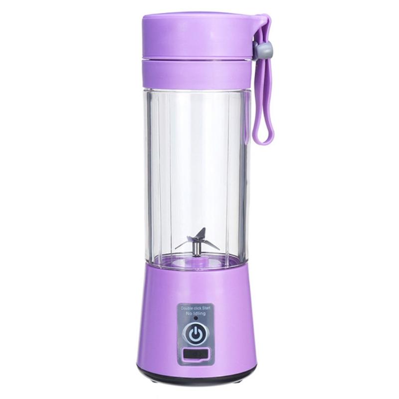 

380ML Portable Electric Fruit Juicer 4/6 Blades Home USB Rechargeable Smoothie Maker Blender Machine Sports Bottle Juicing Cup
