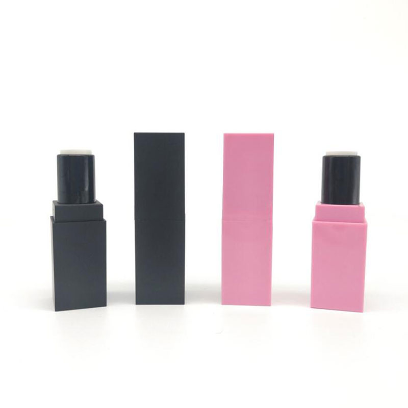 

Antiqued Style Matte Black/Pink Lipstick Tube Beautiful Square Empty Lip Gloss Tube Refillable Travel Cosmetic Container 50pcs