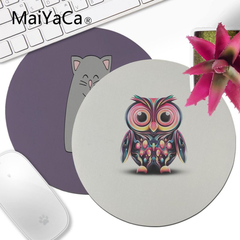 

MaiYaCa Owls painting Anti-Slip Durable Silicone mat mouse 20x20cm 22x22cm diameter round mouse pad