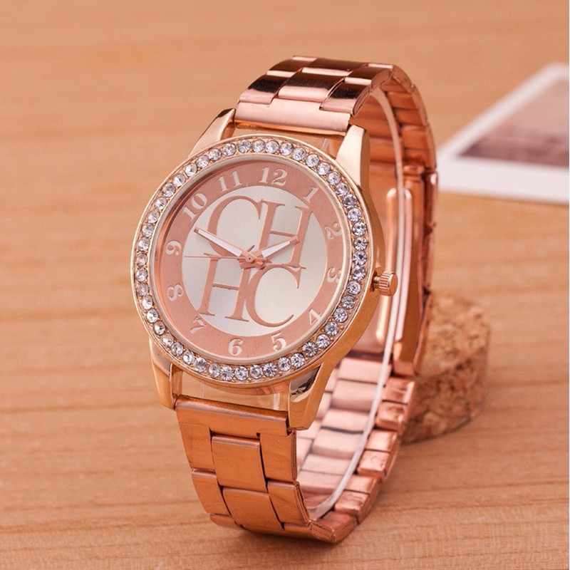 

2020 Fashion Top Brand Women's Watch Luxury Gold Stainless Steel Sports Watch Unisex Quartz Watch Women's Watches, Slivery;brown