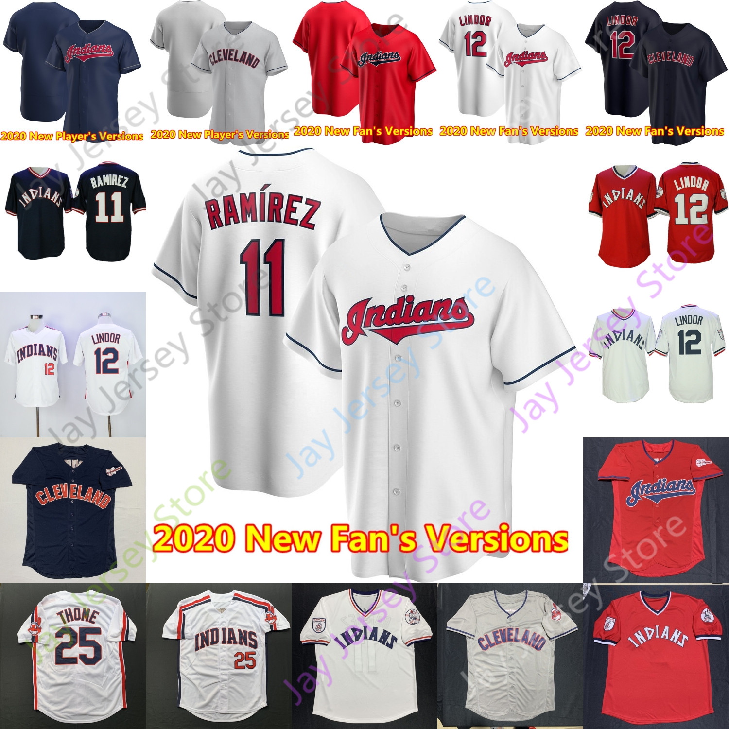 

Cleveland Jersey 25 Jim Thome 7 Kenny Lofton 30 Tyler Naquin 10 Jake Bauers Sandy Leon Logan Allen Shane Bieber Brad Hand Roberto Perez, Pullover red