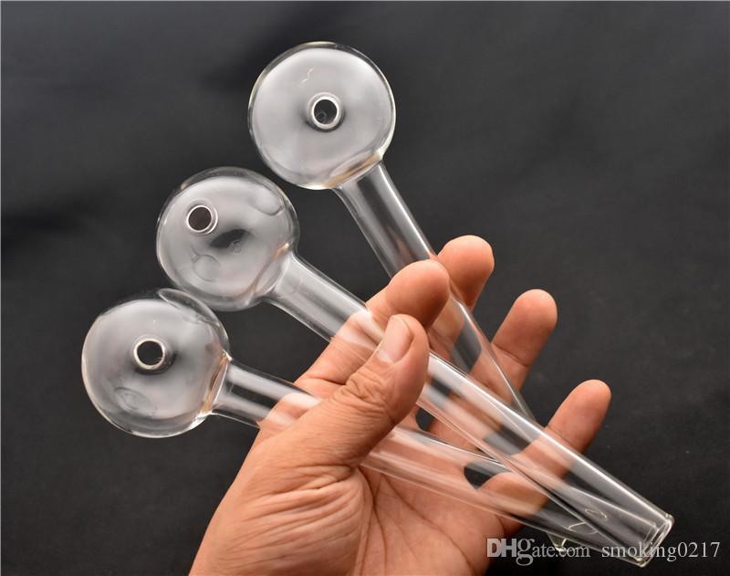 

large bubbler 50mm OD ball Clear Pyrex Glass Oil burner pipe transparent Oil Burner Glass Tube Oil Burning Pipe glass smoking water pipes