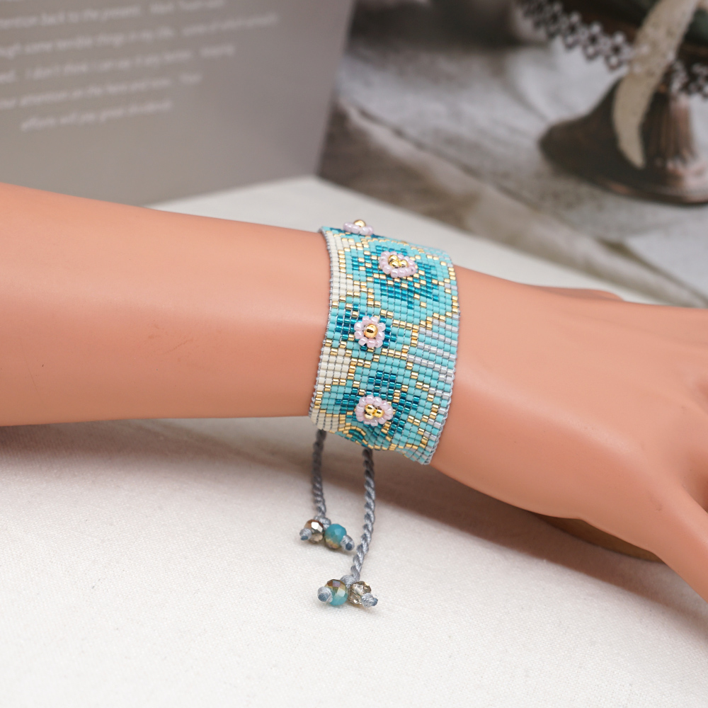 Flower Pattern MIYUKI Bracelet For Women Beaded Bracelets Pulseras