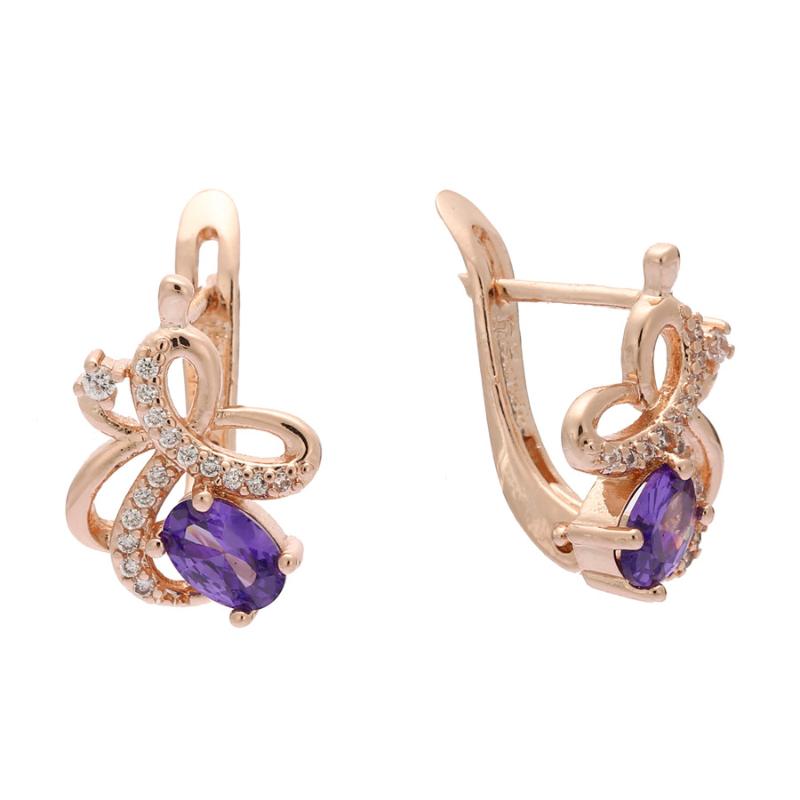 

New Korean Style Earrings Fashion Trendy 585 Gold Color Jewelry Luxury Stone Women Drop Earrings