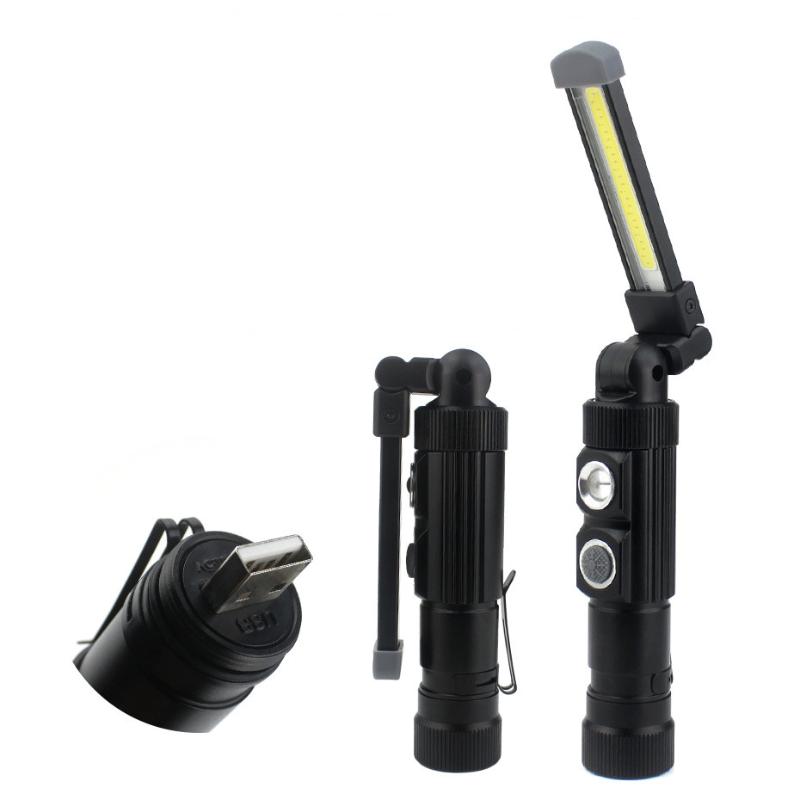 

Mini Portable COB Work LED Light Lamp IP65 Foldable 5Mode USB Rechargeable Light 5w Outdoor Magnet Hangable Fishing Camping Lamp