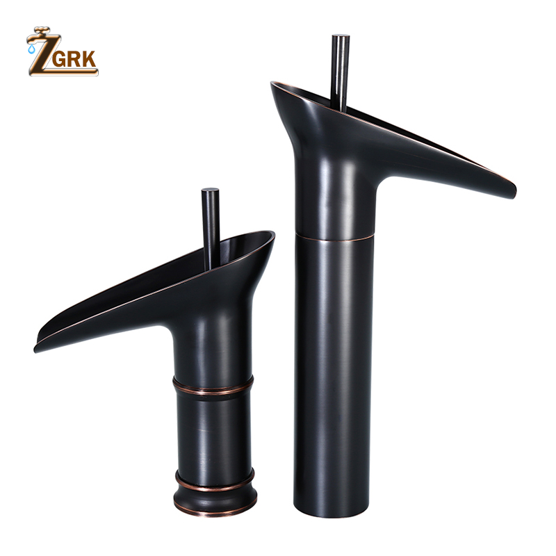

ZGRK BathroomFaucets Faucet Elegant Kitchen Black Ceramics Sink Faucet Single Handle Hot And Cold Water Taps Basin Mixer