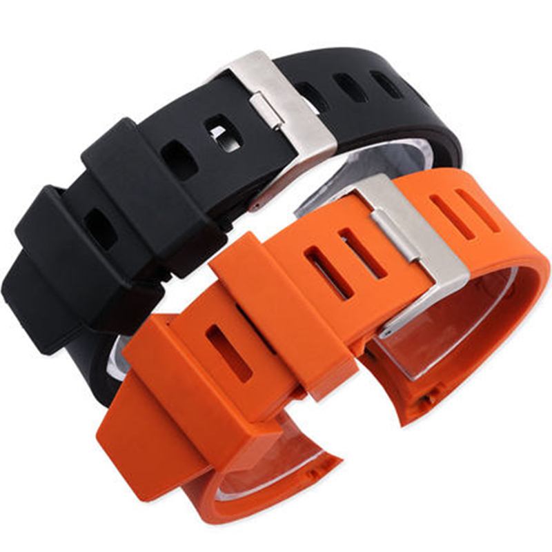 

Rubber Strap Watchband for OM Ocean 20mm 22mm Orange Black, Black;brown