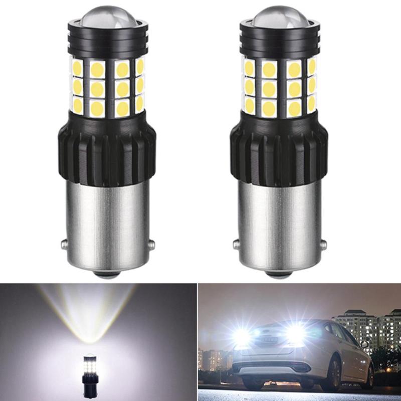 

2pcs 1156 P21W BA15S Car LED Bulb Reverse Light W16W 921 T15 Backup Lamp Auto For Duster Megane 2 3 Logan Clio Fluence, As pic