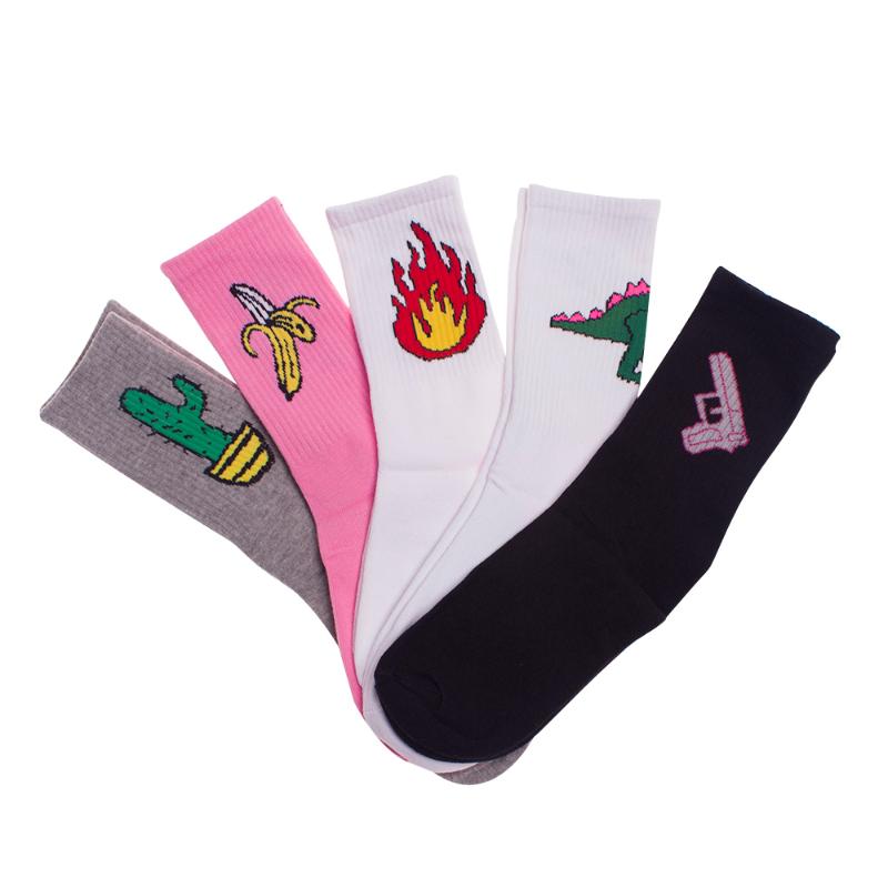 

70% Cotton Patterned Design Flame Bomb Baseball Harajuku Cool Fashion Socks Hip Hop Socks for Men Women Unisex 36-44, Shoe grey