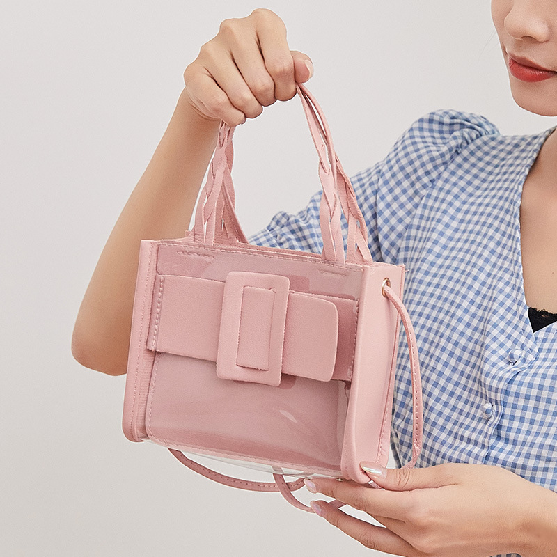 

2020 Summer New Women's Jelly Bag Transparent Bag Shoulder, Green