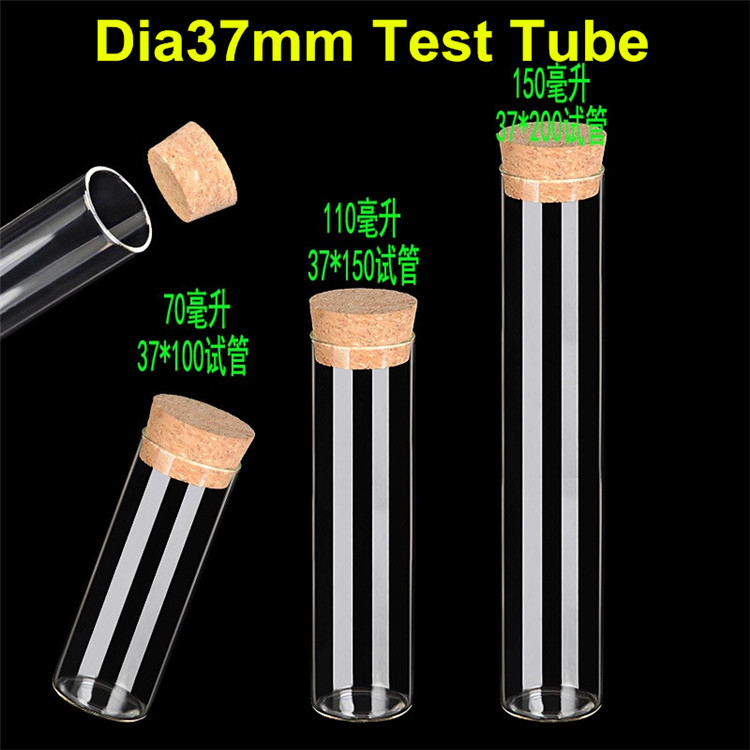 

20 X Dia37mm Large Coffee Home Storage Jar Clear Straight Test Tube Container 80ml/120ml/160ml