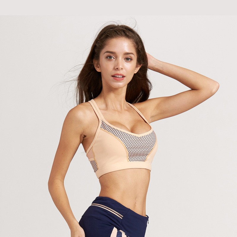 

Women Sports Bra Professional Quick Dry Brassiere Shockproof Gym Top Running Fitness Yoga Sport Bra, Blue