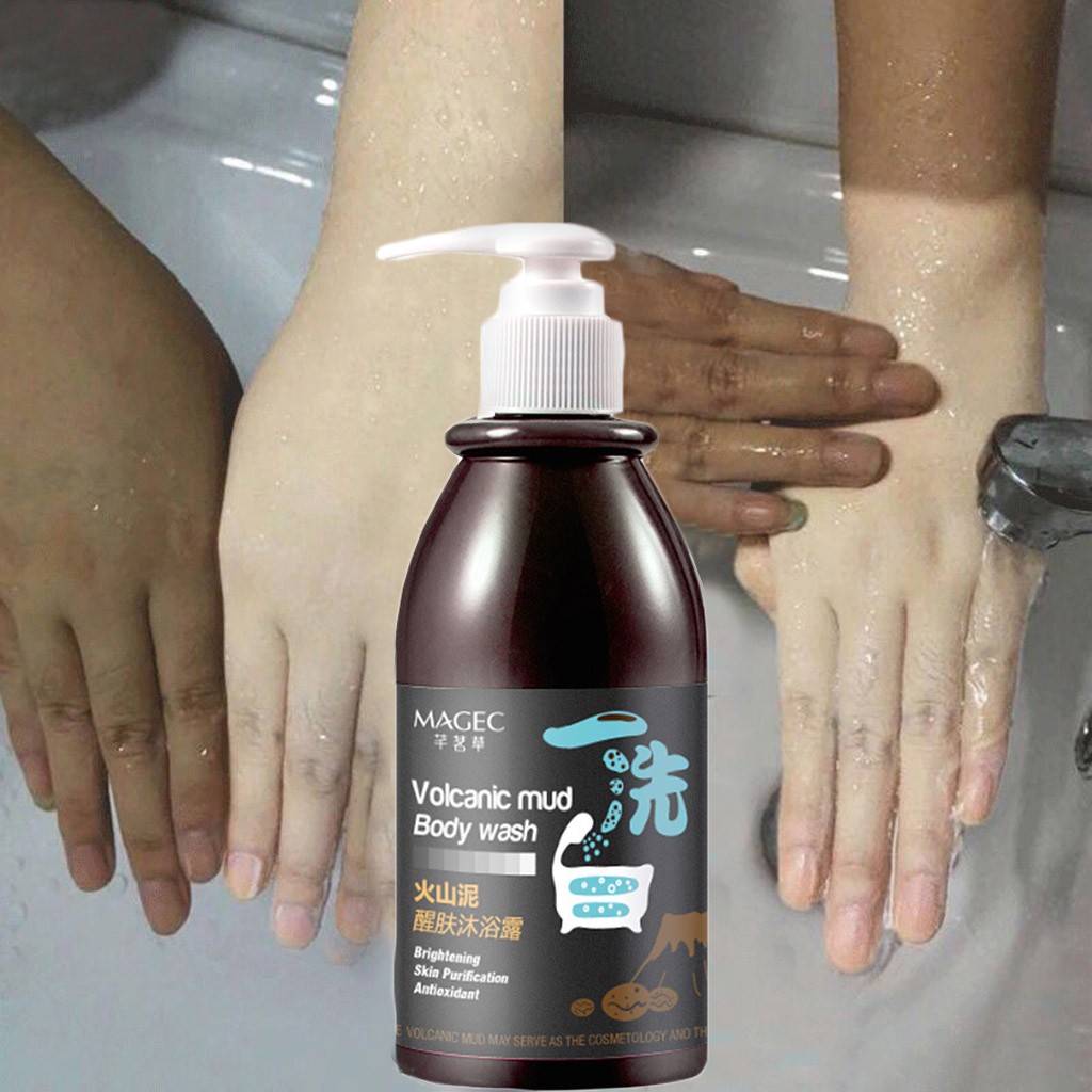 

Volcanic Mud Whitening Shower Gels Whole Body Wash Fast Whitening Clean Skin Care Body Wash Shower 250ml