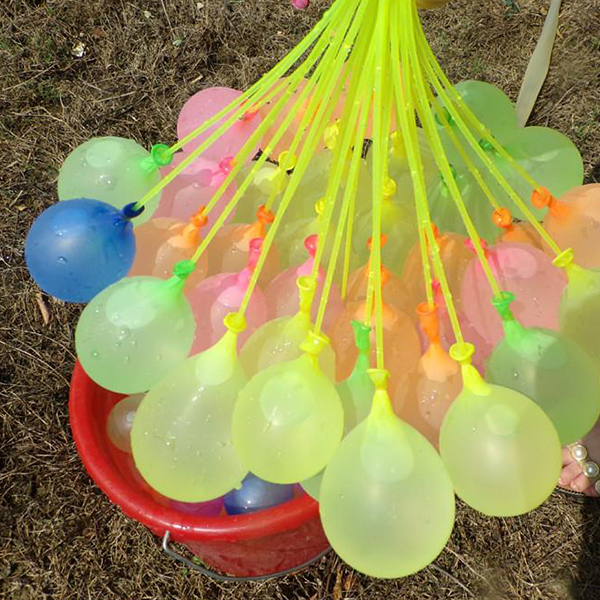 

New summer outdoor game party happy water polo children toy magic balloon water bucket easy water injection, Multicolor