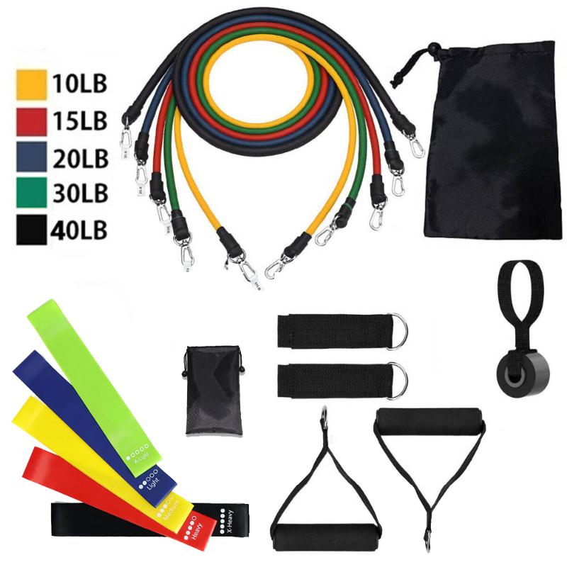 

17 Pcs Yoga Band Tube Resistance Bands Set Expander Sports Home Fitness Equipment Fitness Gums for Workout Elastic Rubber Body