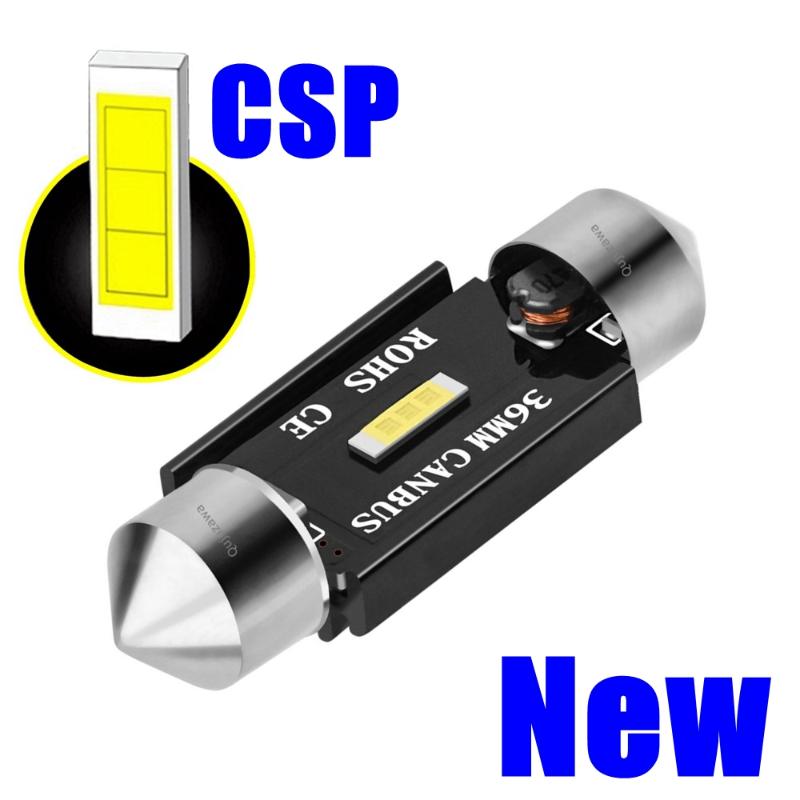 

New Festoon CSP LED Bulbs 31mm 36mm 39mm 41mm C5W C10W Super Bright Car Dome Light Canbus No Error Auto Interior Reading Lamps, As pic