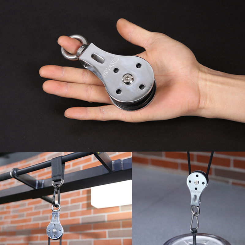 

Stainless Steel Bearing Lifting Pulley Hanging Wheel Silent Fitness Wheel Hanging Mute Silent For Sports Fitness