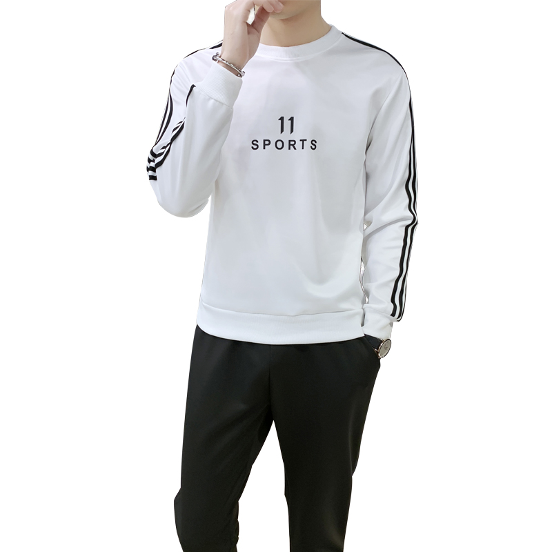 

Men's Shirt Sets -4XL Spring/Autumn Male Sweatshirt Casual 8119, Black