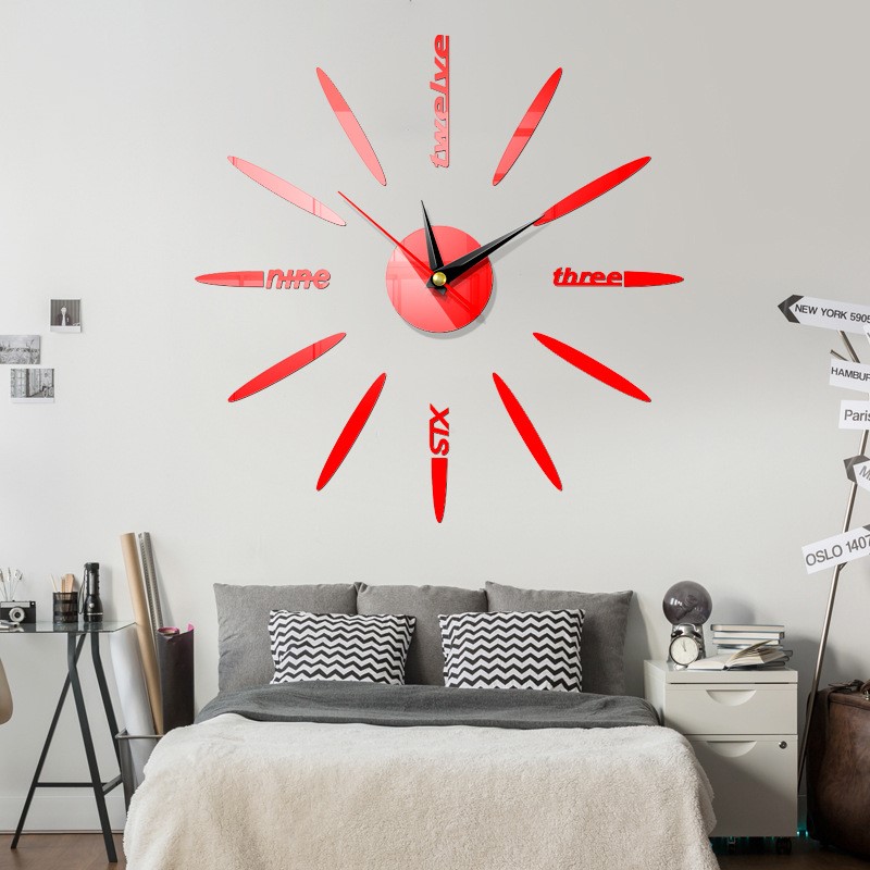 

DIY 3D Acrylic Mirror Surface Large Number Wall Clock Sticker Home Decor Mirror Living Room Large Art Design Wall Clock